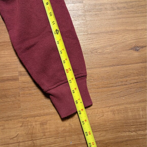 PacSun Newport Beach Cropped Hoodie Medium Red Burgundy Pullover Casual - Picture 9 of 9